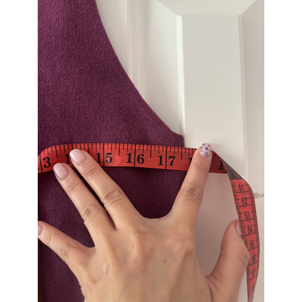 Kendall & Kylie Purple Cropped Button Down Sweater Vest S - Picture 5 of 7